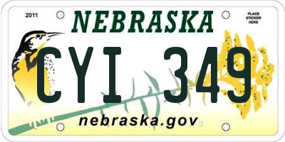 NE license plate CYI349