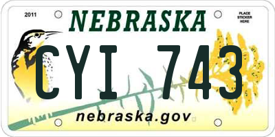 NE license plate CYI743