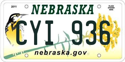 NE license plate CYI936