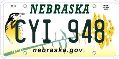 NE license plate CYI948