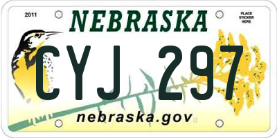 NE license plate CYJ297