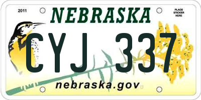 NE license plate CYJ337