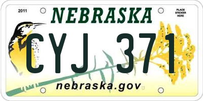 NE license plate CYJ371