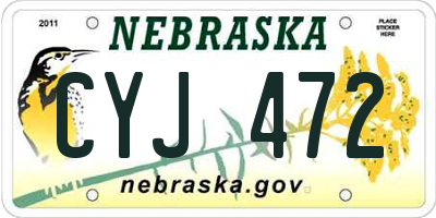 NE license plate CYJ472