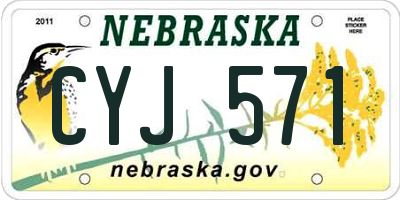 NE license plate CYJ571
