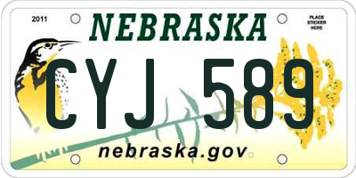 NE license plate CYJ589