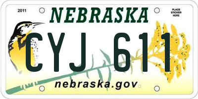 NE license plate CYJ611