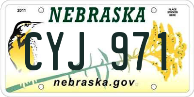 NE license plate CYJ971
