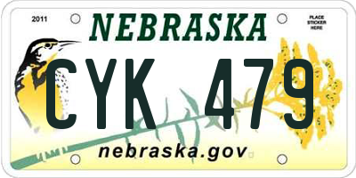 NE license plate CYK479