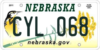 NE license plate CYL068