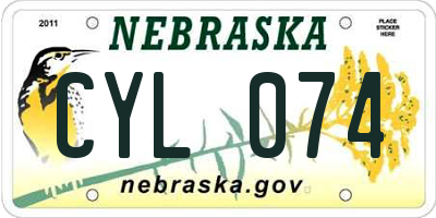 NE license plate CYL074