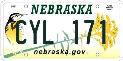 NE license plate CYL171