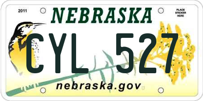 NE license plate CYL527