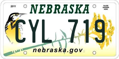 NE license plate CYL719