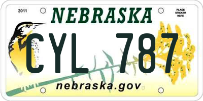 NE license plate CYL787