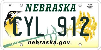 NE license plate CYL912