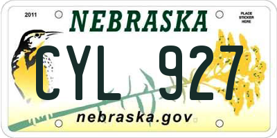 NE license plate CYL927