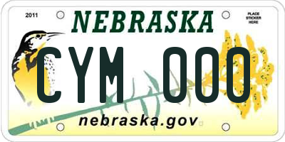 NE license plate CYM000