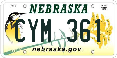 NE license plate CYM361