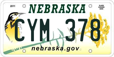 NE license plate CYM378