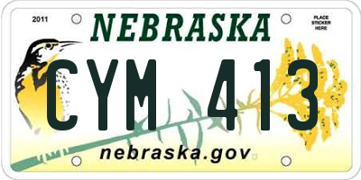 NE license plate CYM413