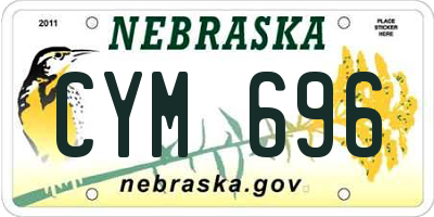 NE license plate CYM696