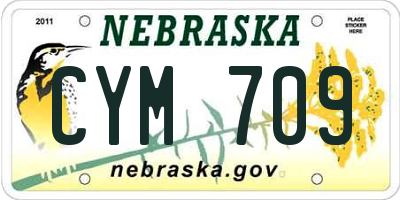 NE license plate CYM709