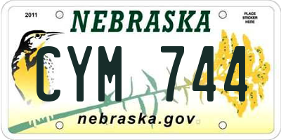 NE license plate CYM744