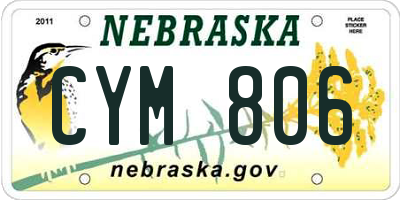 NE license plate CYM806