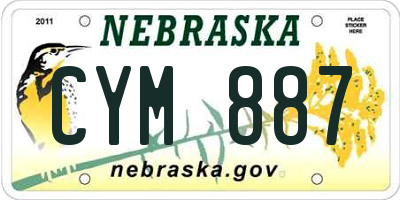 NE license plate CYM887