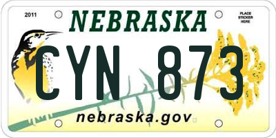 NE license plate CYN873