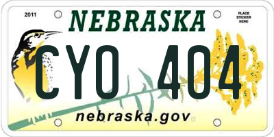 NE license plate CYO404