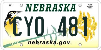 NE license plate CYO481