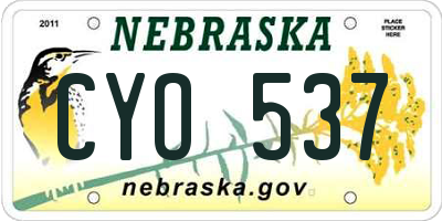 NE license plate CYO537