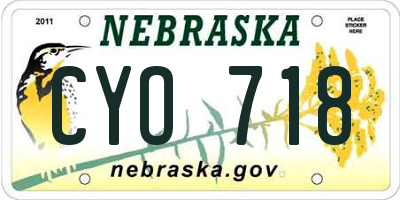 NE license plate CYO718