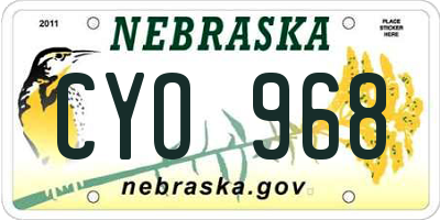 NE license plate CYO968