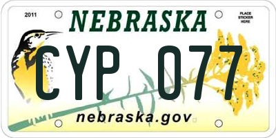 NE license plate CYP077