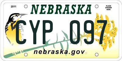 NE license plate CYP097