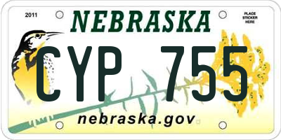 NE license plate CYP755