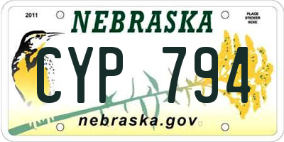 NE license plate CYP794