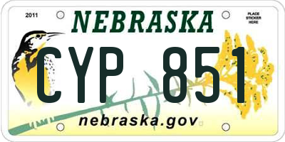 NE license plate CYP851