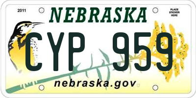 NE license plate CYP959