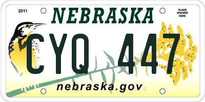 NE license plate CYQ447