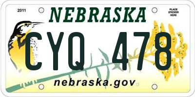 NE license plate CYQ478
