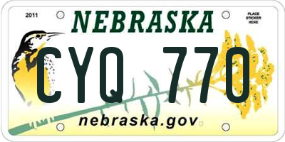 NE license plate CYQ770