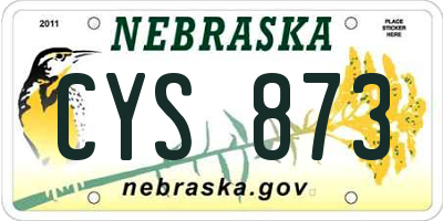 NE license plate CYS873