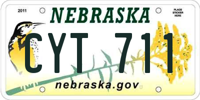 NE license plate CYT711