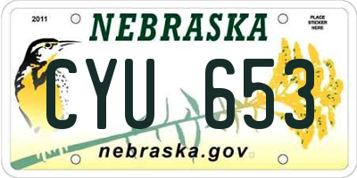 NE license plate CYU653