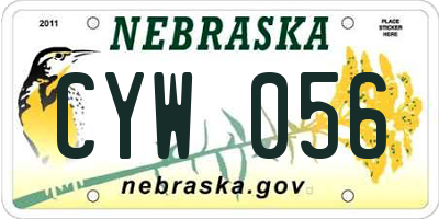 NE license plate CYW056