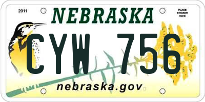 NE license plate CYW756
